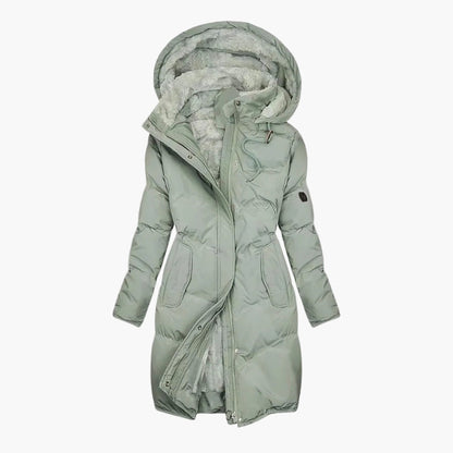 Damen Wintermantel mit Kapuze und Kunstfellfutter – Langer, warmer Parka für Alltag und Outdoor