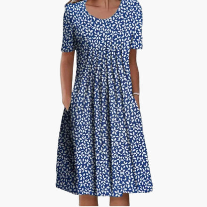 Damen Sommerkleid mit Blumenmuster – Bequeme Freizeitkleidung im eleganten Stil