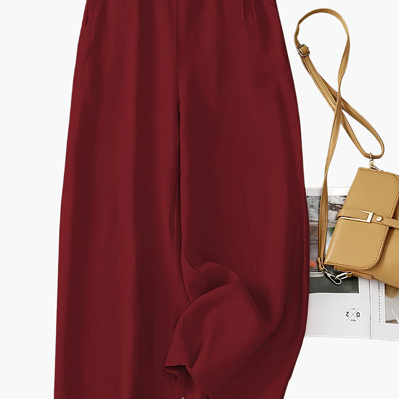 Damen Weite Freizeithose mit Kordelzug – Eleganter Sommer-Look für Alltag und Büro