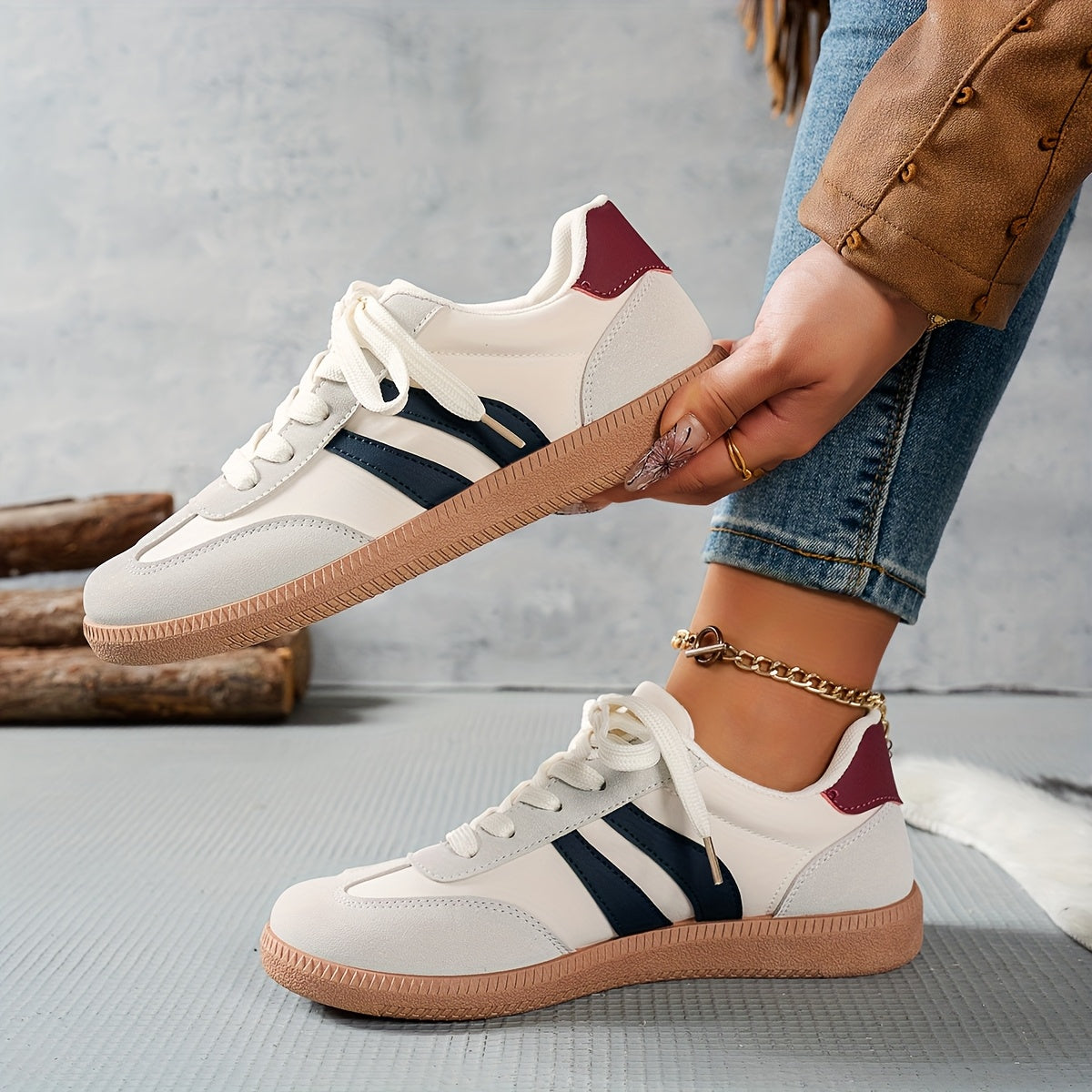 Damen Retro-Sneaker für Alltag & Freizeit – Klassischer Streetstyle