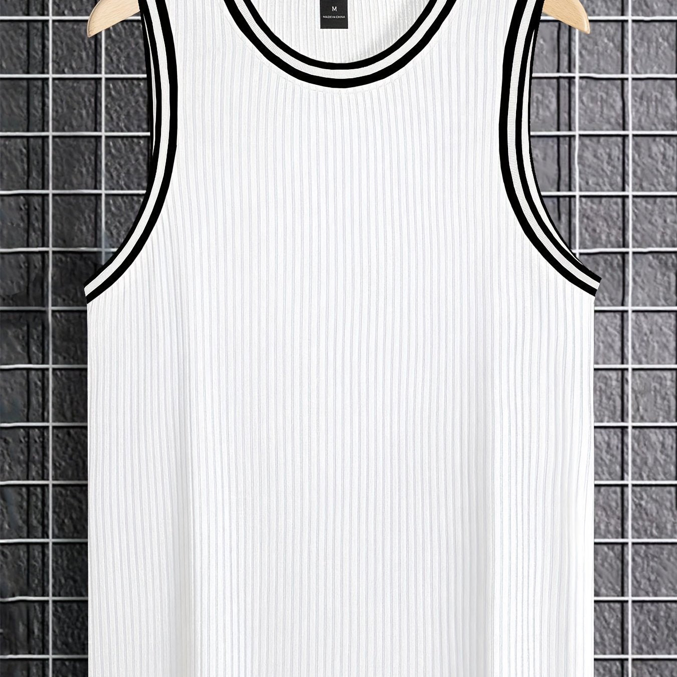 Herren Tanktop Sportlich mit Kontrastdetails – Lässiges Freizeit- und Fitnessshirt