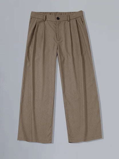 Herren Weitgeschnittene Vintage-Hose mit Bundfalten – Eleganter Streetstyle für Alltag und Freizeit