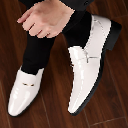 Herren Elegante Lackleder Business Slipper – Klassische Loafer für Büro und festliche Anlässe