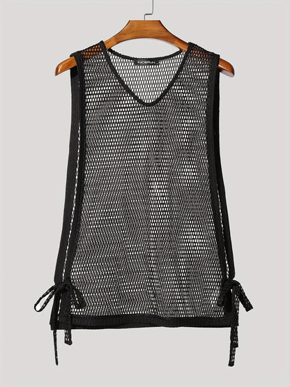 Herren Mesh Tank Top mit offenen Seiten – Moderner Streetstyle Look