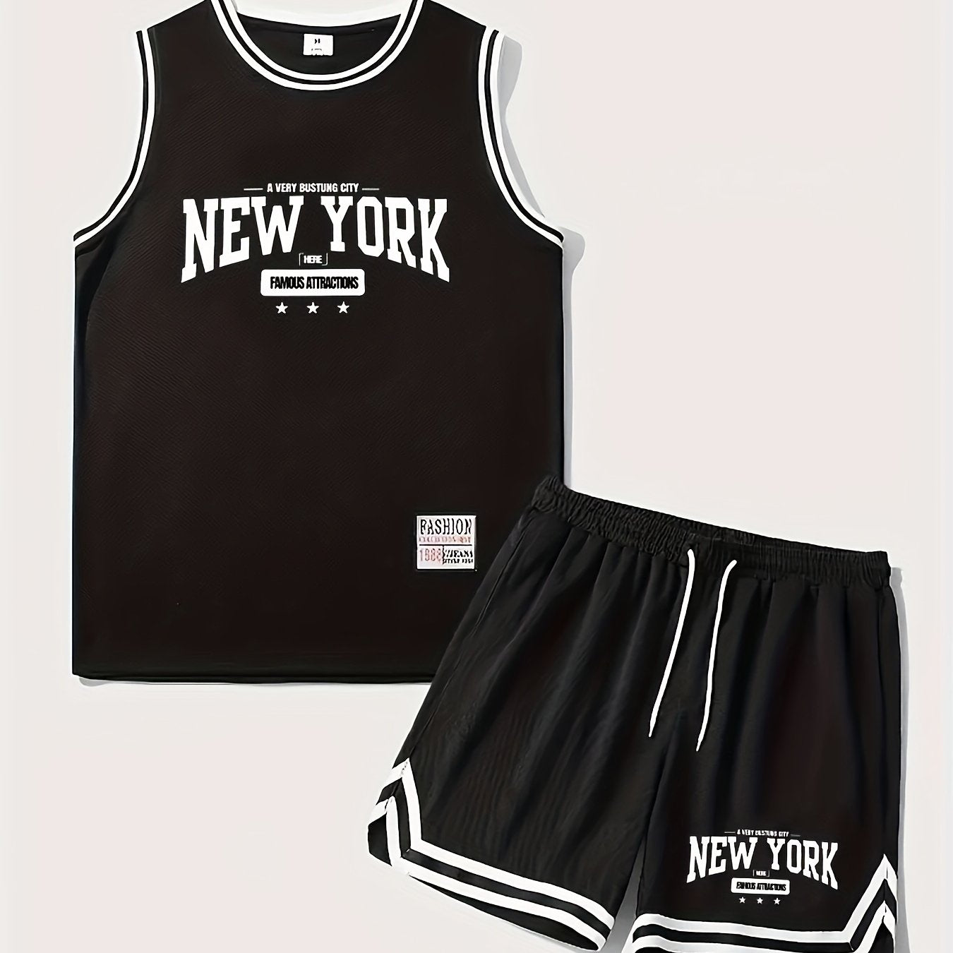 Herren Basketball-Set New York Sport Outfit Freizeit Trainingsanzug