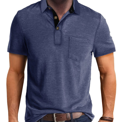 Herren Polohemd mit Brusttasche – Stilvolles Freizeitshirt für Alltag und Büro