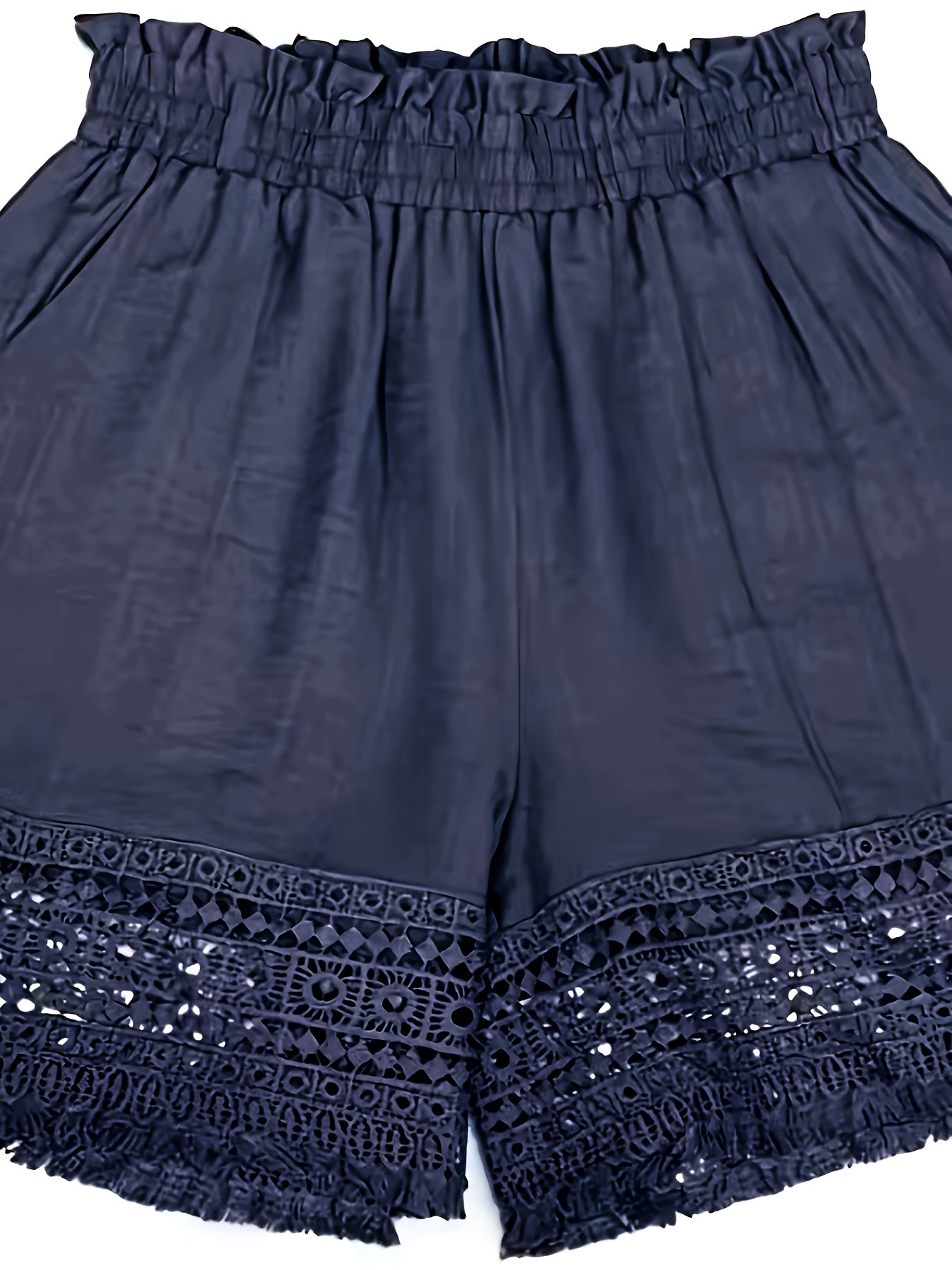 Damen Sommer-Shorts mit Häkelspitze, lockerer Schnitt, ideal für Urlaub und Freizeit