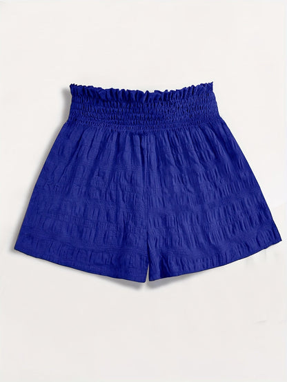 Damen Sommer-Shorts mit Paperbag-Bund und Kordelzug, Freizeit Trendshorts