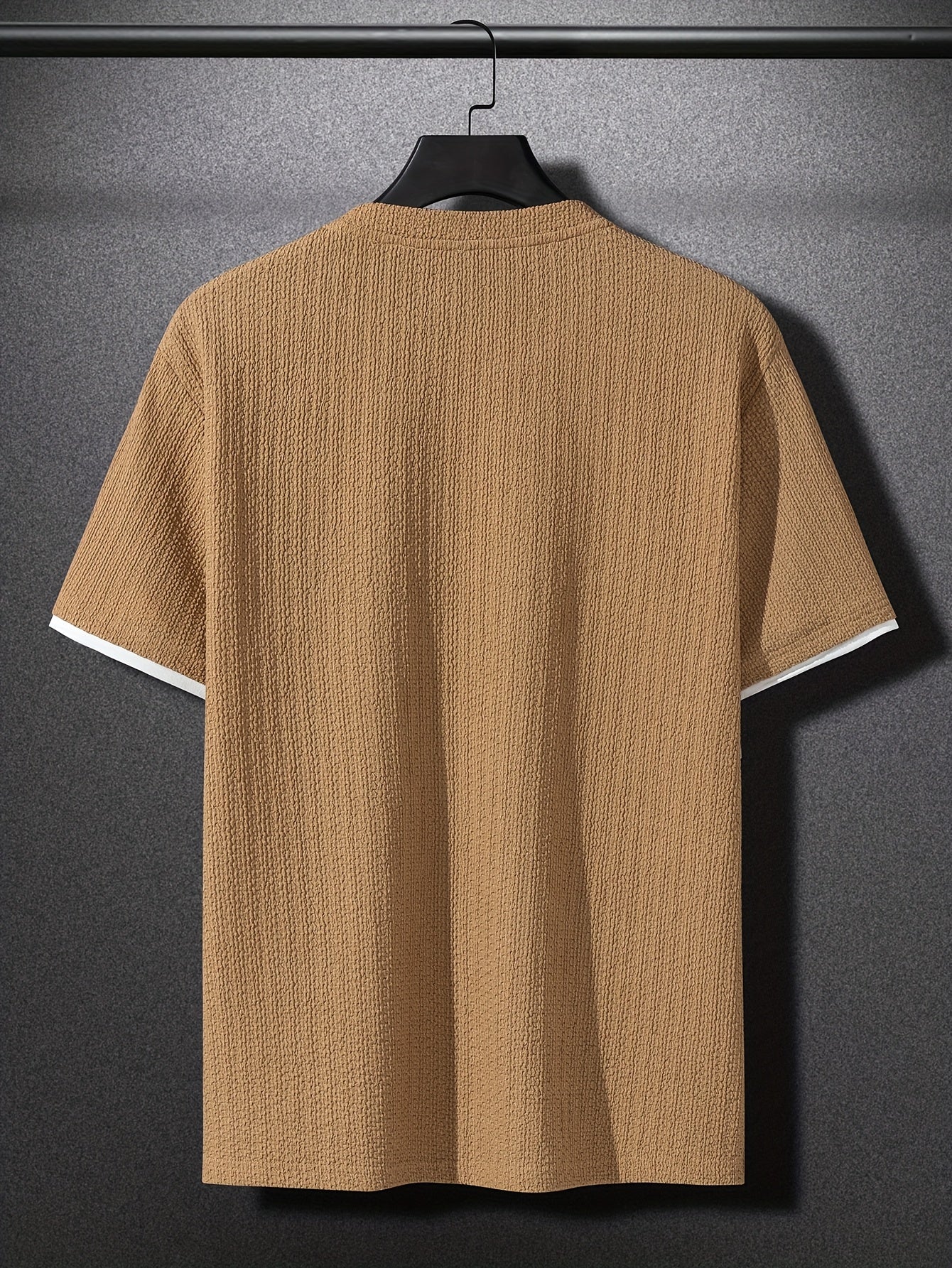 Herren T-Shirt Modern Kurzarm mit Struktur – Stilvolles Freizeitshirt, Lässiger Look, Urbaner Allrounder