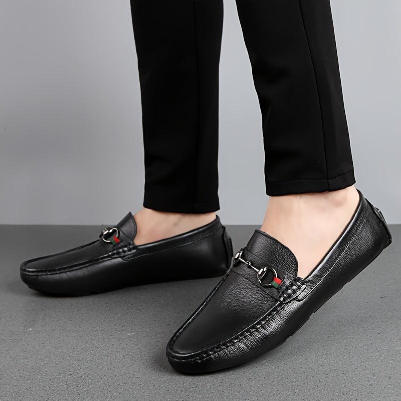 Herren Mokassins Slip-On Loafer mit Schnalle – Elegante Freizeitschuhe für Alltag & Freizeit