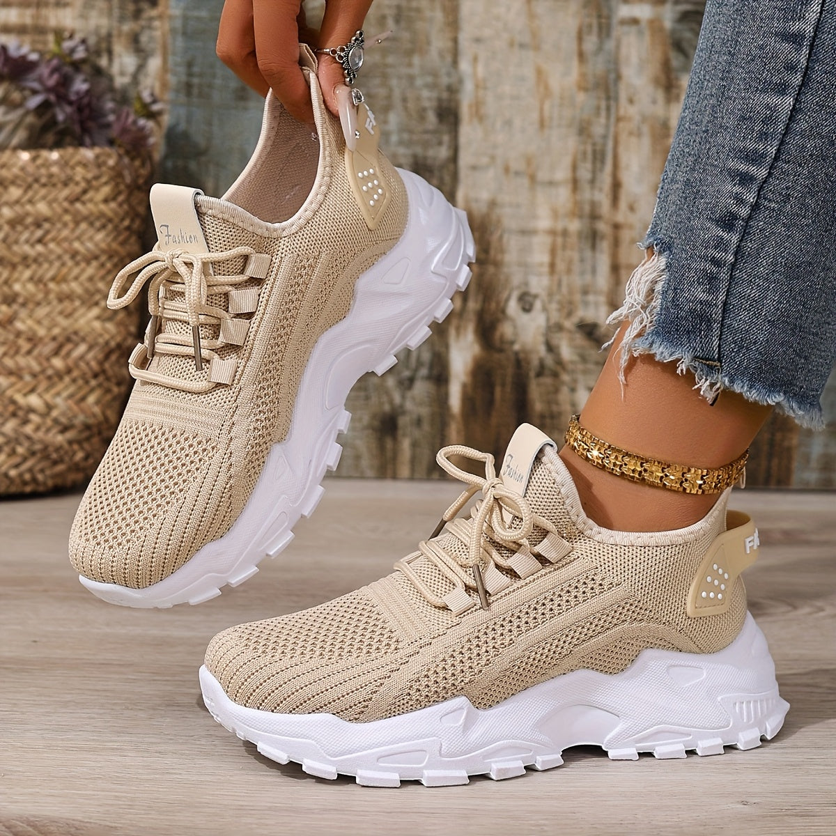 Damen Sneaker Atmungsaktiv Sportlich Freizeit Laufschuhe
