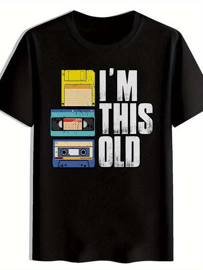 Herren Retro Grafik T-Shirt – Ich bin so alt – Lustiges Vintage Medien Motiv