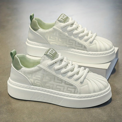 Herren Designer Plateau Sneaker mit modernem Muster – Streetstyle Freizeit
