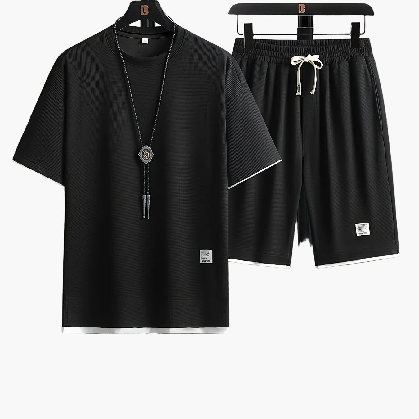 Herren Freizeit Outfit Set – Modernes T-Shirt und Shorts für Alltag & Sport