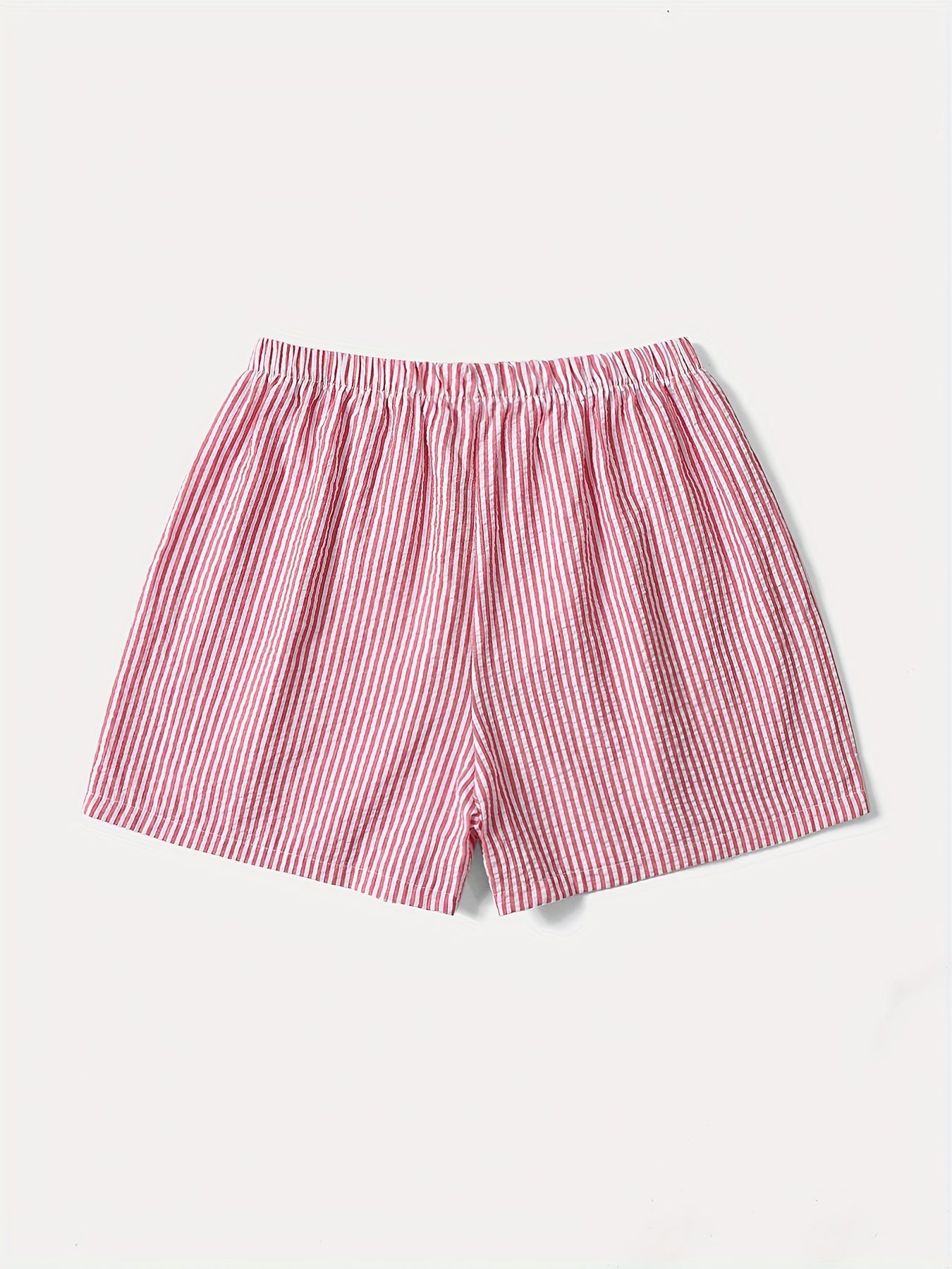 Damen Elegante High Waist Shorts mit Streifenmuster – Perfekt für Alltag & Freizeit