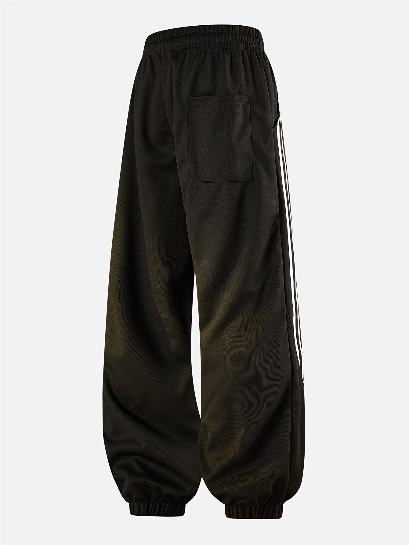Herren Streetwear Jogginghose mit weitem Bein und Kontraststreifen – Urban Freizeitlook