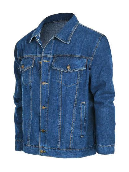 Herren Jeansjacke im klassischen Casual-Stil für Freizeit und Alltag