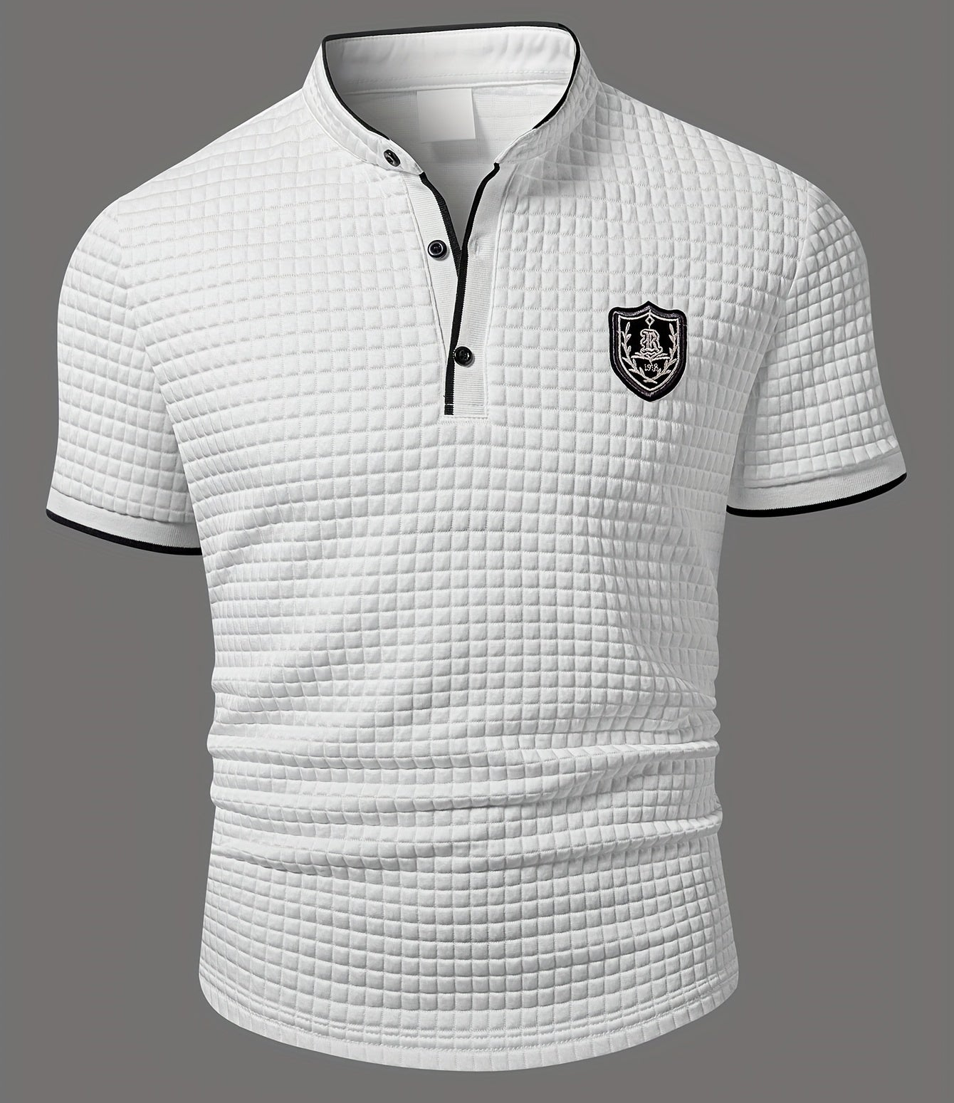 Herren Stehkragen Polo Shirt Modern Casual für Alltag und Freizeit