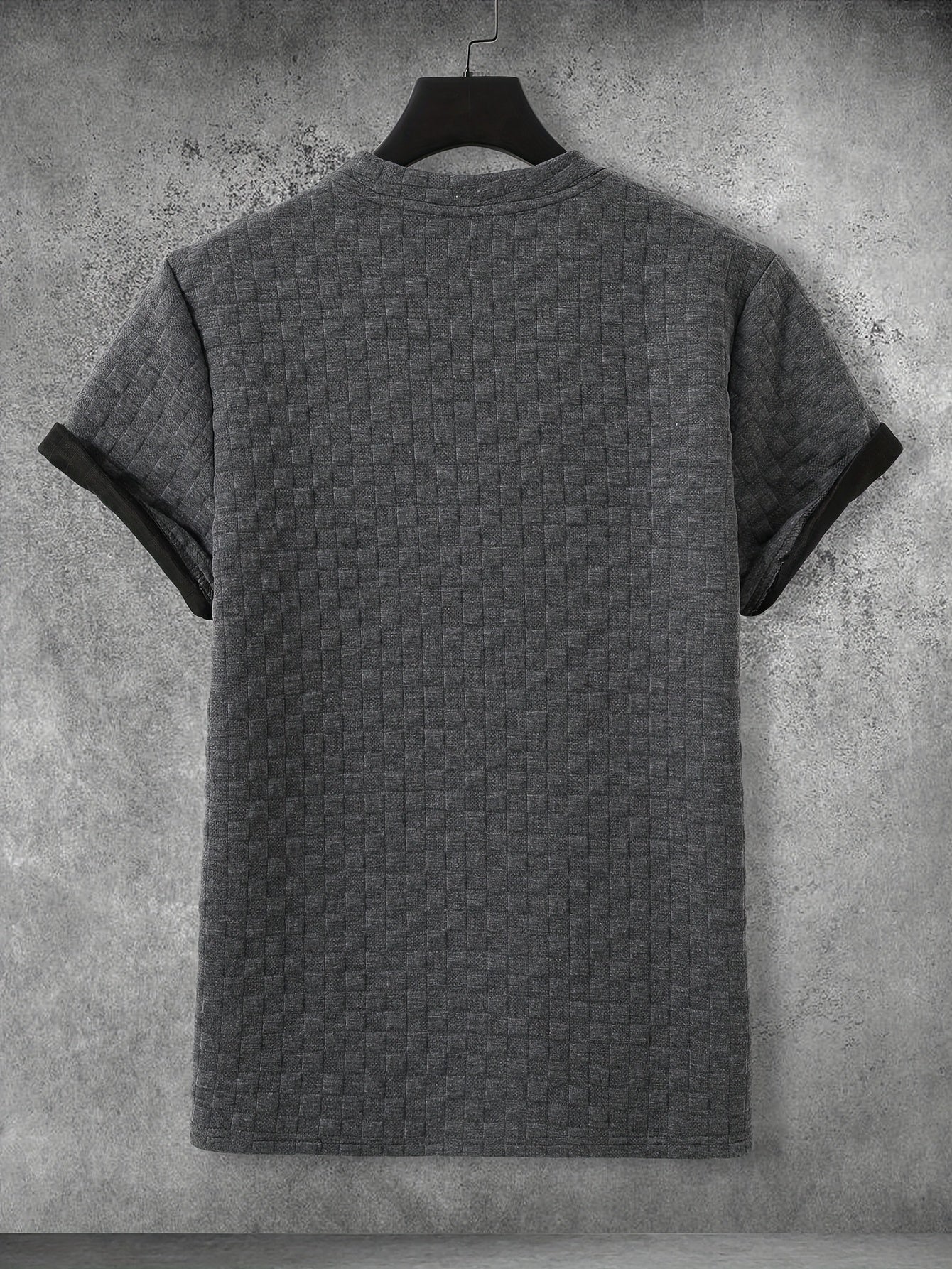 Herren T-Shirt mit Waffelstruktur und modernem Schnitt – Freizeit & Urban Style