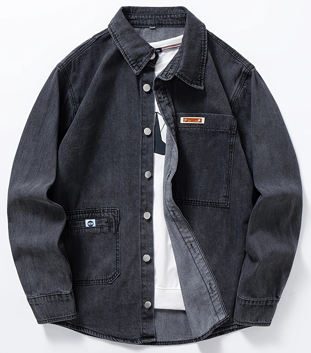 Herren Denim Overshirt im Casual-Look für Alltag und Freizeit