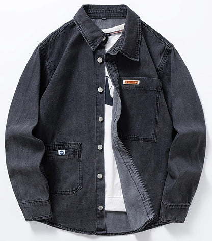 Herren Denim Overshirt im Casual-Look für Alltag und Freizeit