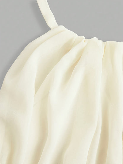 Damen Haltertop mit Raffung und Schößchen – Elegantes, feminines Oberteil für Alltag und besondere Anlässe