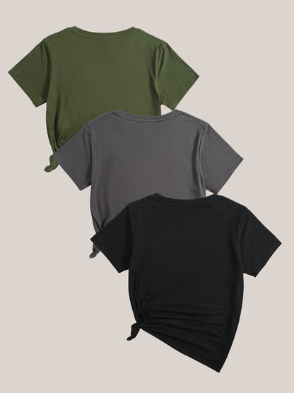Damen T-Shirt Set mit Natur-Motiven und inspirierenden Prints – Lässige Kurzarmshirts für entspannte Outfits