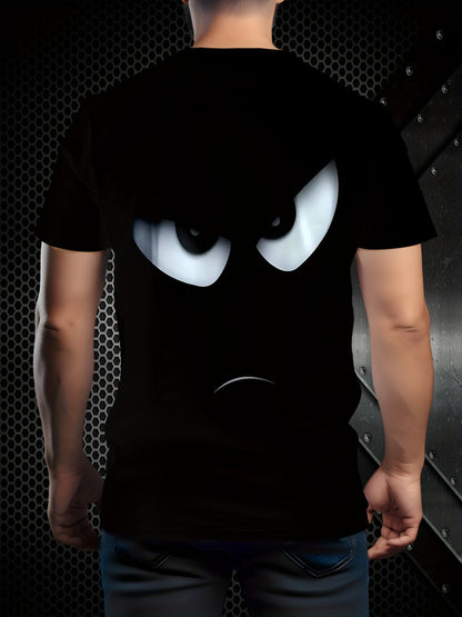 Herren T-Shirt mit lustigem Augen-Print – Casual Streetwear für Alltag und Freizeit
