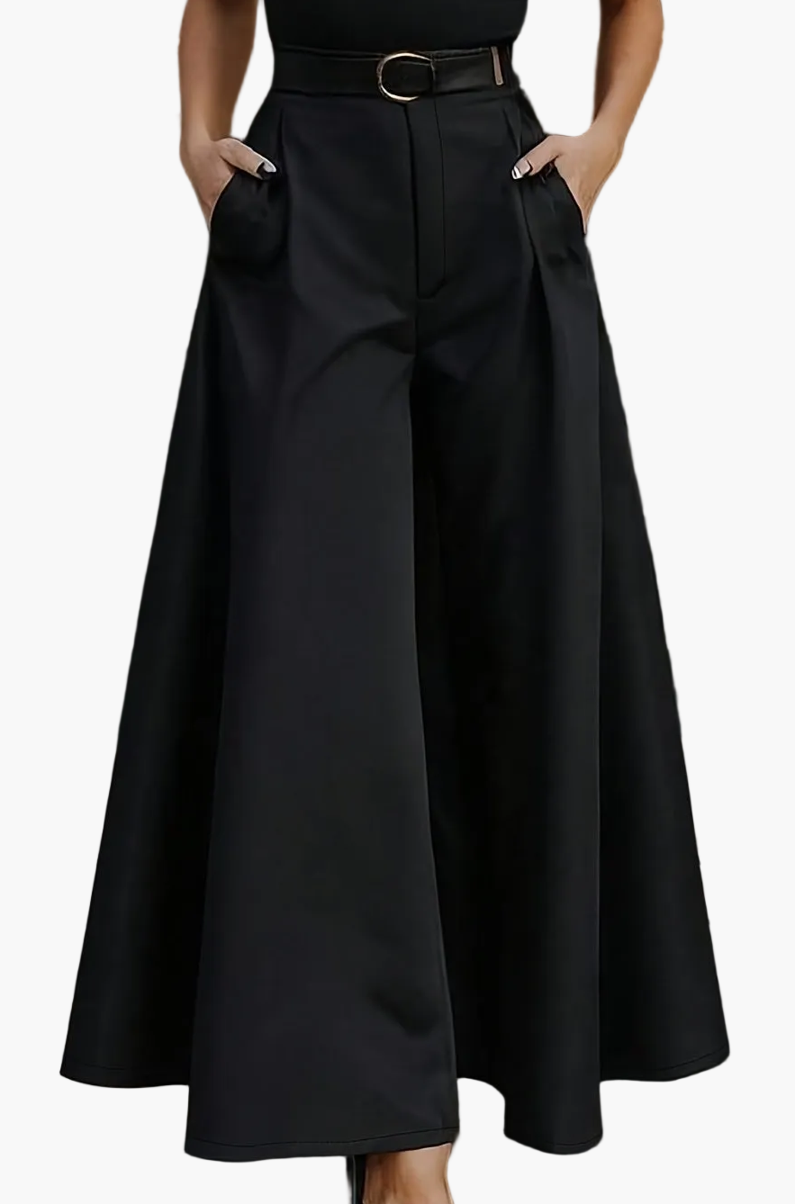 Damen Weite Palazzo-Hose Elegant Modern Business Look