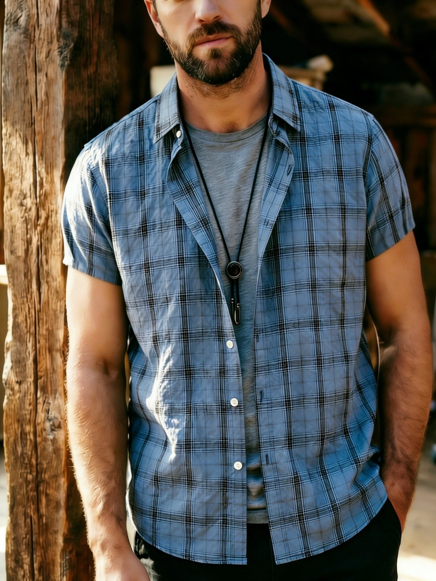 Herren Kurzarm Freizeithemd im Karo-Look – Lässiger Sommerstil für Alltag und Urlaub