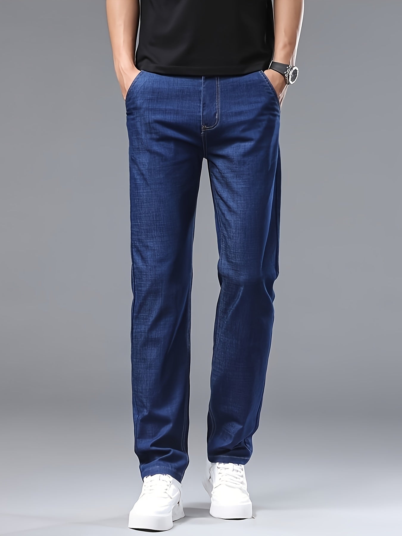 Herren Jeanshose im klassischen Stil für Alltag und Freizeit – Bequeme Passform