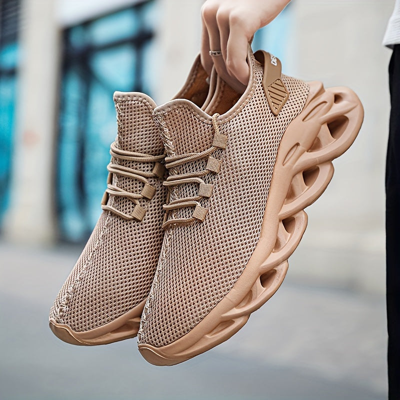 Herren Sneaker Sportliche Straßenschuhe mit Futuristischer Sohle – Laufen, Fitness & Freizeit