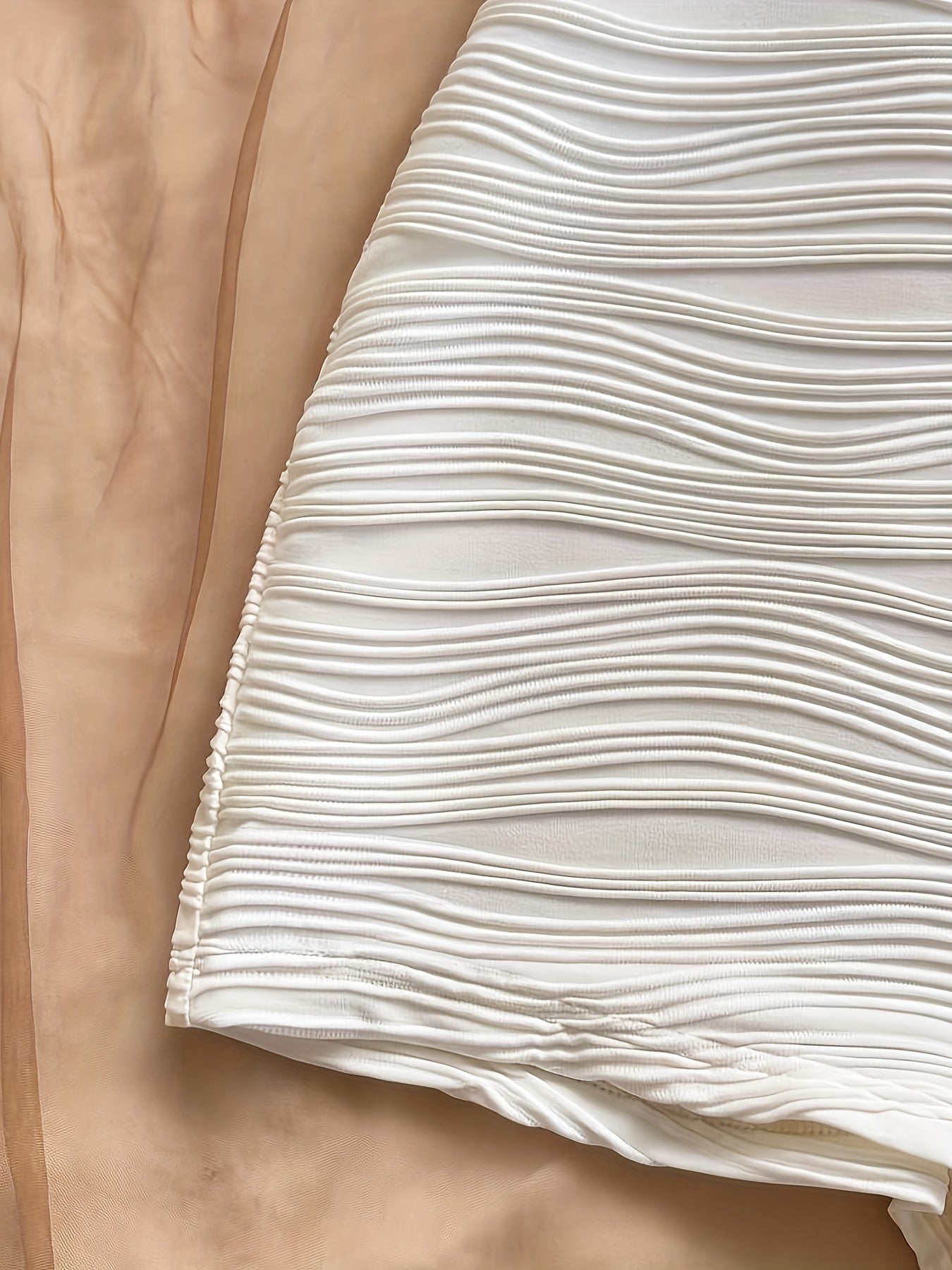 Damen Badeanzug im Vintage-Stil mit Wellendesign und Boyshort-Schnitt – Eleganter Einteiler für Strand und Pool