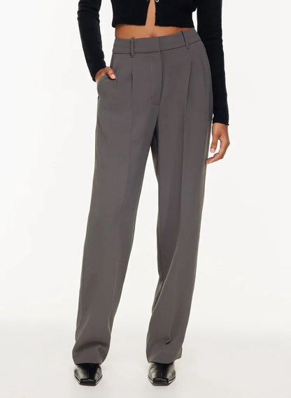 Kate – Weite Damenhose mit Hohem Bund und Taschen