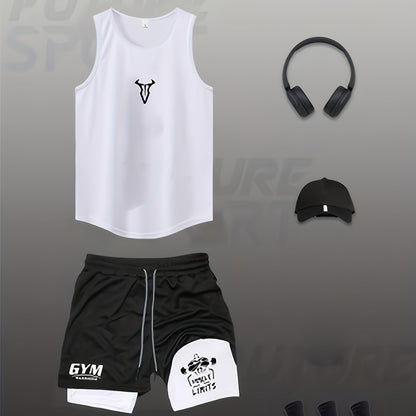 Herren Fitness Trainingsset – Muskelaufbau Tanktop & Shorts für Gym und Workout