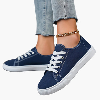 Damen Freizeit-Sneaker mit Schnürung – Bequeme Alltags-Schuhe im modernen Stil