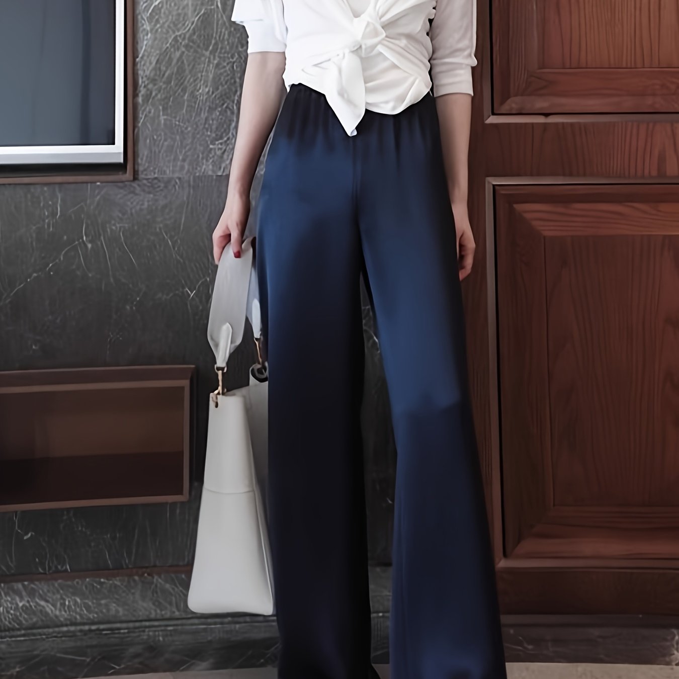 Damen Weitbeinige Businesshose mit elegantem Schnitt – Modern und vielseitig