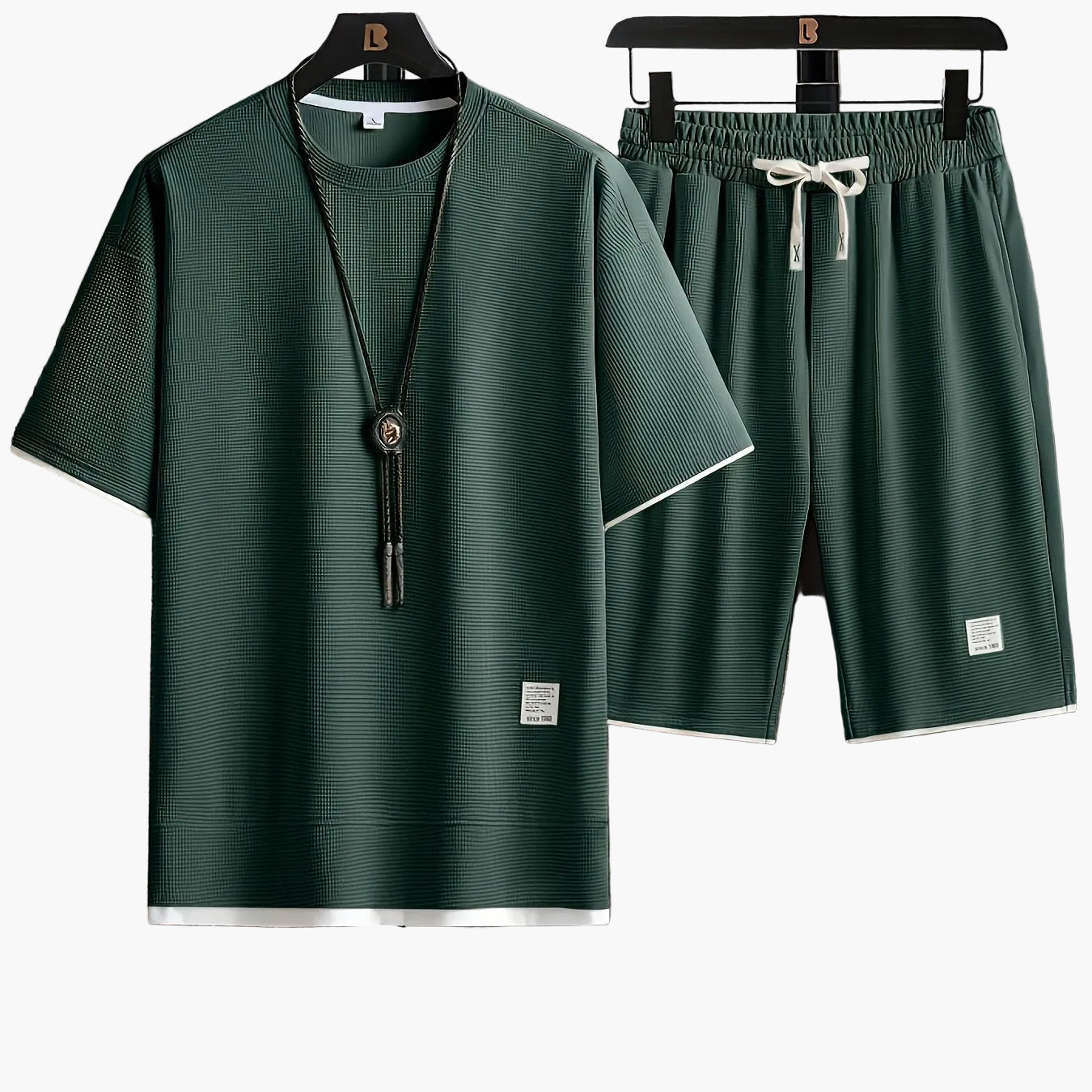 Herren Freizeit Outfit Set – Modernes T-Shirt und Shorts für Alltag & Sport