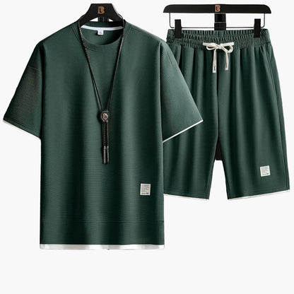Herren Freizeit Outfit Set – Modernes T-Shirt und Shorts für Alltag & Sport