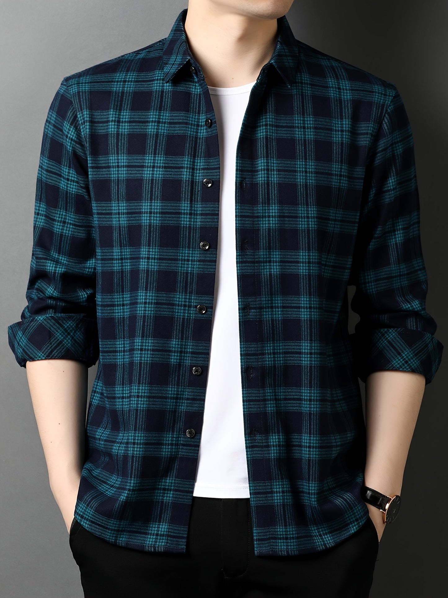 Herren Karohemd Modern Fit – Elegantes Business und Freizeit Hemd