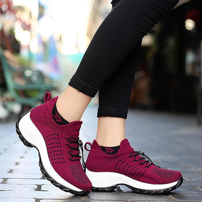 Damen Orthopädische Komfort-Sneaker für Alltag und Fitness – Atmungsaktive Turnschuhe mit rutschfester Sohle