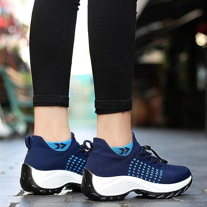 Damen Orthopädische Komfort-Sneaker für Alltag und Fitness – Atmungsaktive Turnschuhe mit rutschfester Sohle