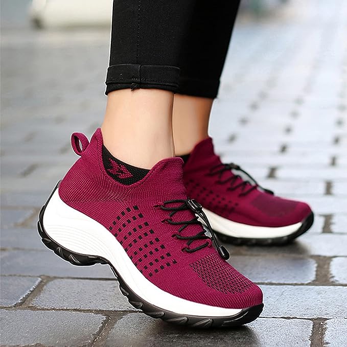 Damen Orthopädische Komfort-Sneaker für Alltag und Fitness – Atmungsaktive Turnschuhe mit rutschfester Sohle