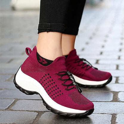 Damen Orthopädische Komfort-Sneaker für Alltag und Fitness – Atmungsaktive Turnschuhe mit rutschfester Sohle