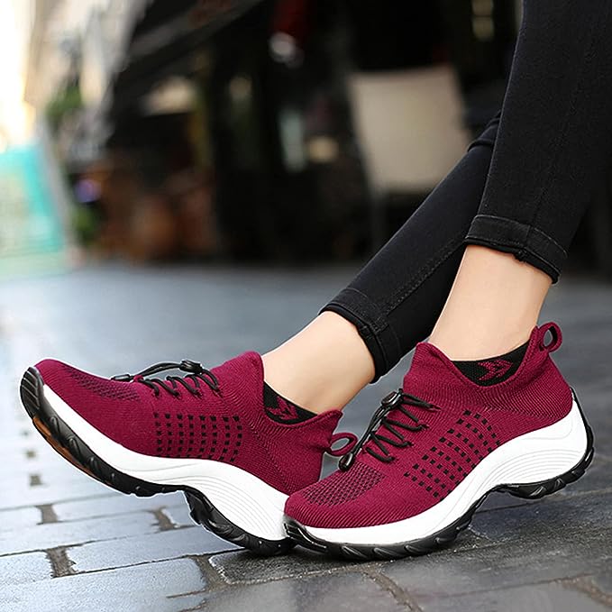 Damen Orthopädische Komfort-Sneaker für Alltag und Fitness – Atmungsaktive Turnschuhe mit rutschfester Sohle