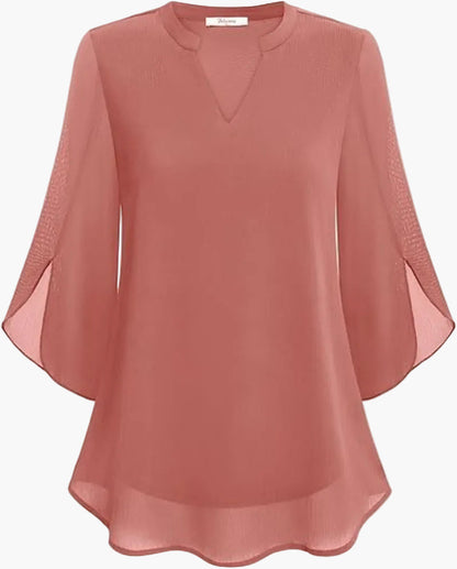 Damen Bluse Elegant Locker Halbarm – Modische Tunika für Büro & Freizeit