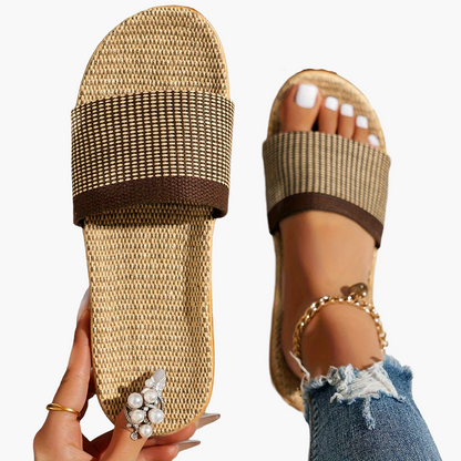 Damen Komfort-Slipper Sandalen für den Sommer – Bequeme Freizeitschuhe mit offenem Zehenbereich