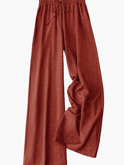 Damen Weite Freizeithose mit Kordelzug – Lässiger Look für Alltag & Urlaub