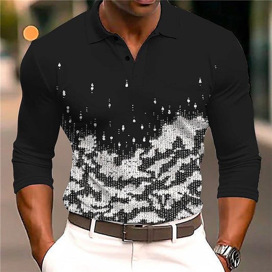 Tom – Freizeit Herren 3D Polo Shirt mit Aufdruck
