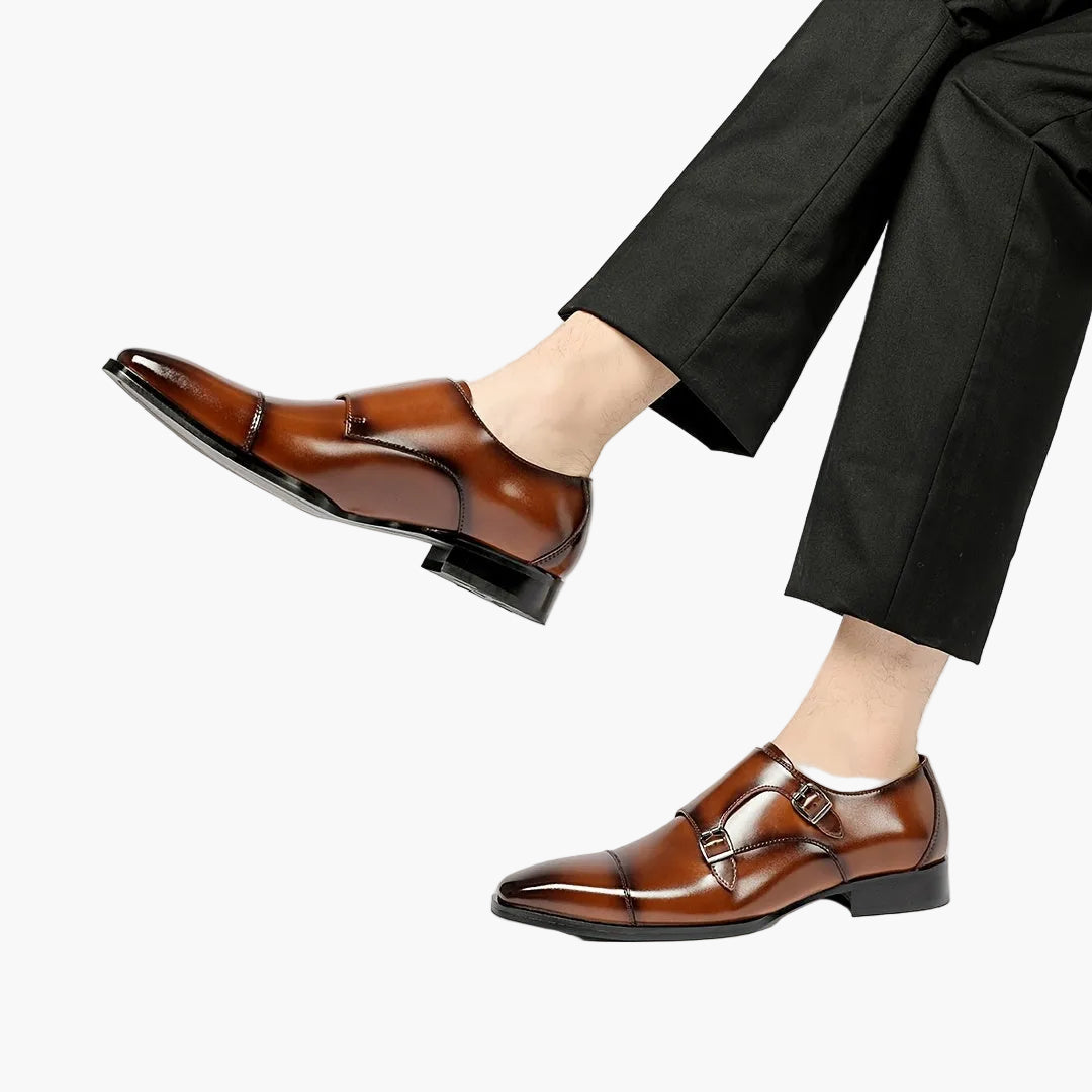 Herren Doppel-Monkstrap Business Schuhe – Elegante Büro- und Festschuhe
